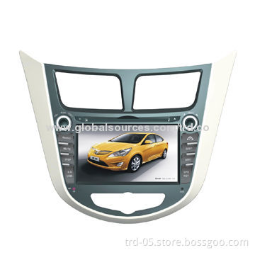 In-dash 2-DIN DVD and GPS Player for Hyundai Verna with 7" Touchscreen, TV/Bluetooth/iPod